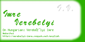imre verebelyi business card
